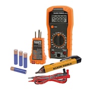 Klein Tools Test Kit with Multimeter, Non-Contact Volt Tester, Receptacle Tester 69149P